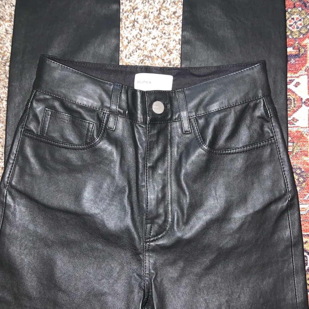New Without Tags BLDWN 100% leather luxury jeans size 26